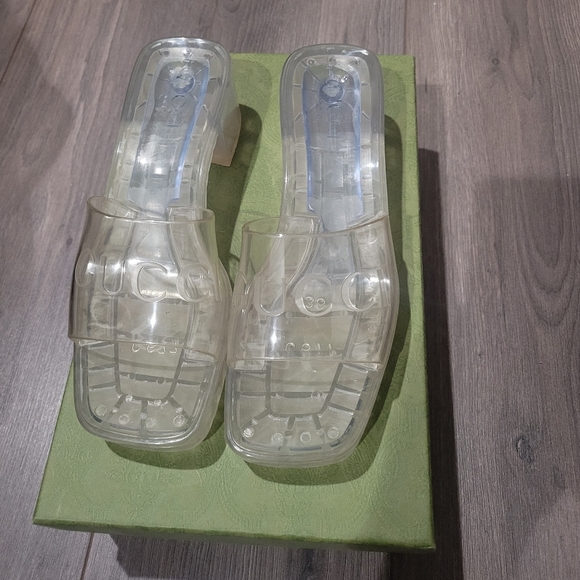 Gucci Clear Platform Sandals - Size 6 with Box - Picture 3 of 4